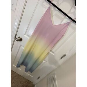BB Dakota Steve Madden XS women’s sundress lined pastel colors sleeveless adjust
